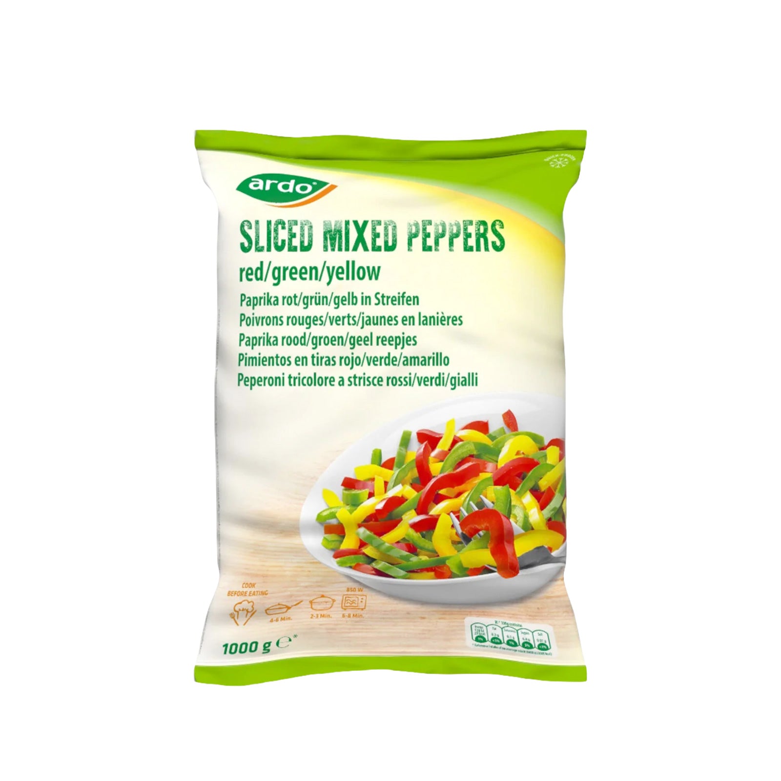 Sliced mix peppers