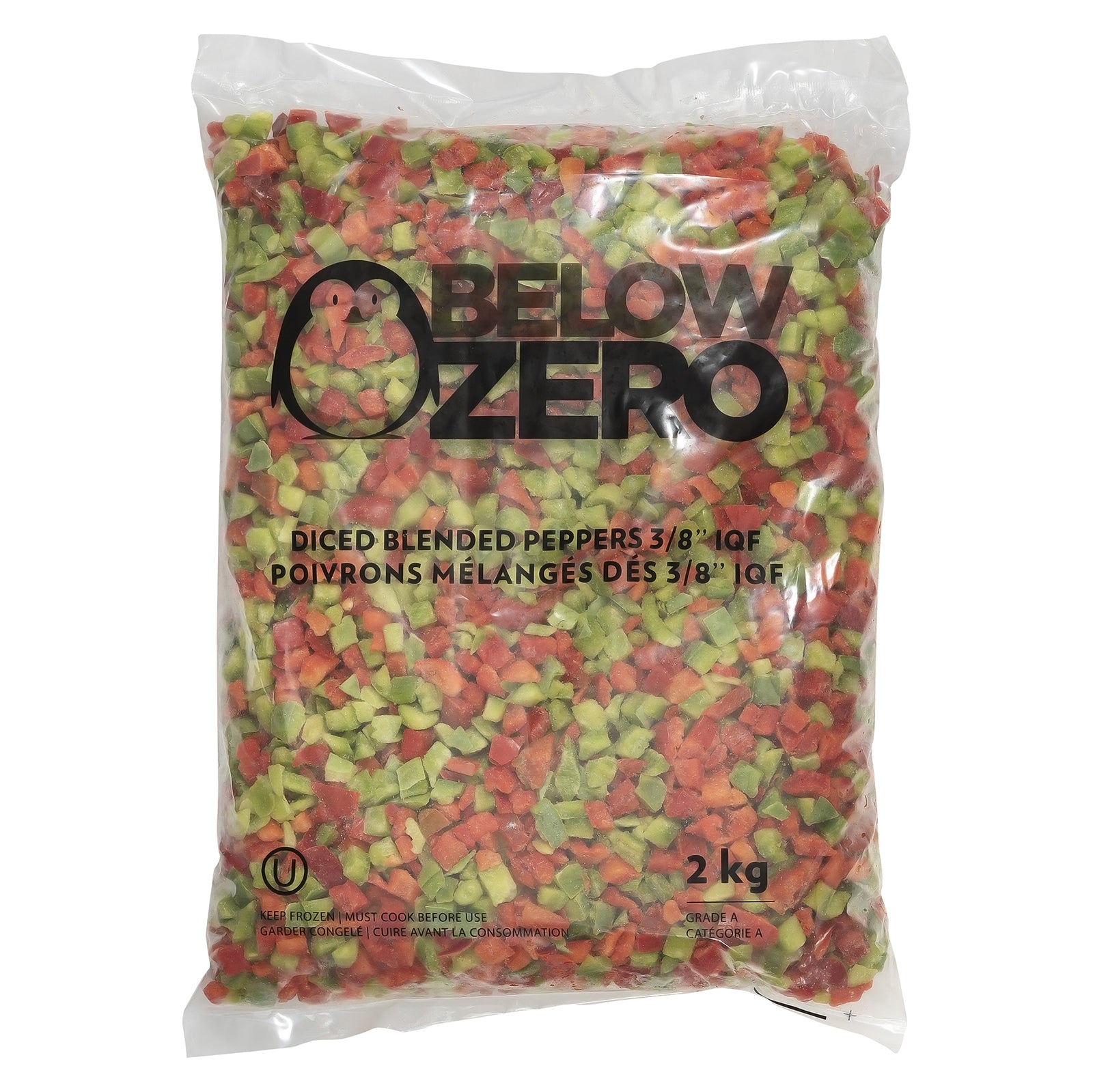 BELOW ZERO Diced mixed peppers