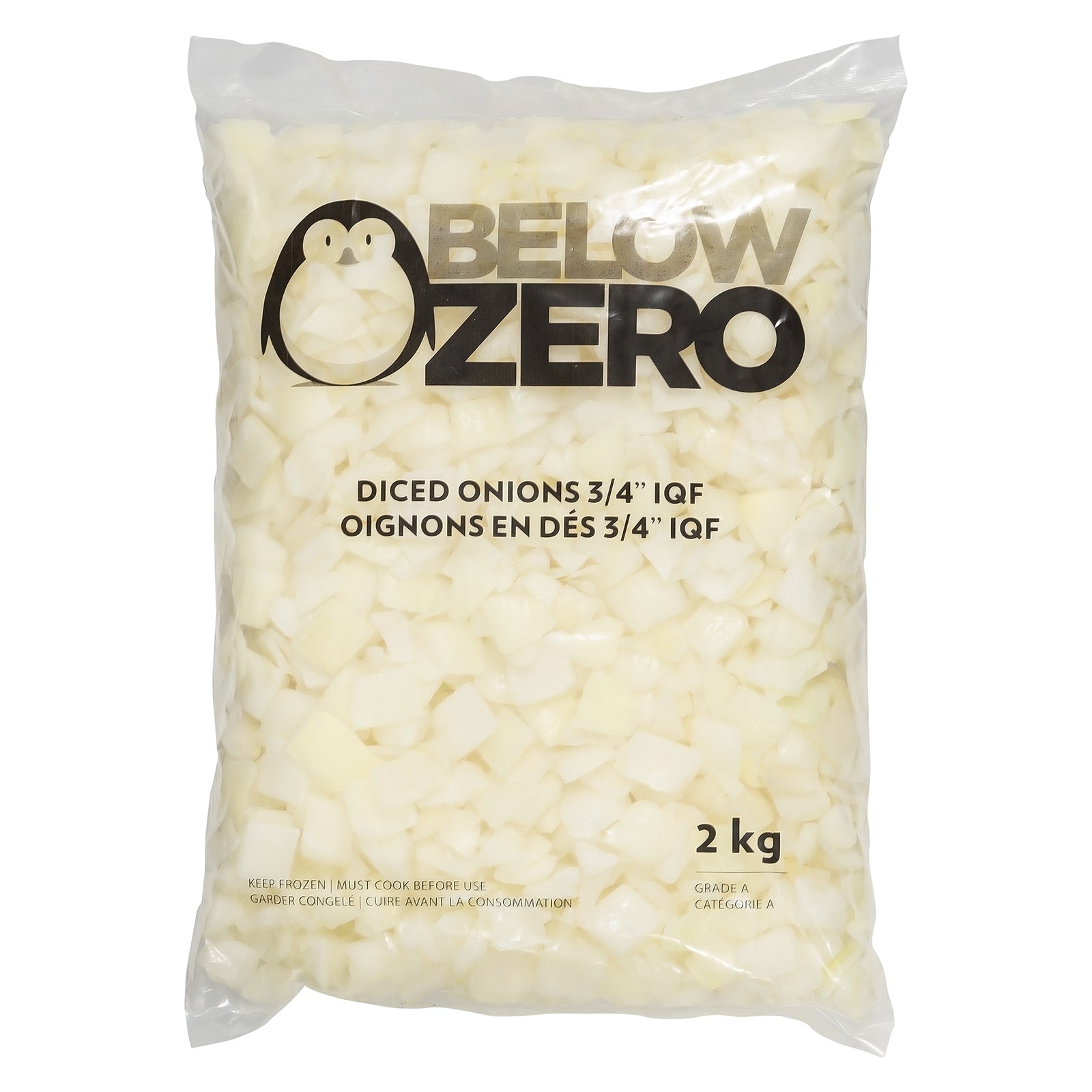 BELOW ZERO Onions Diced 3/4''